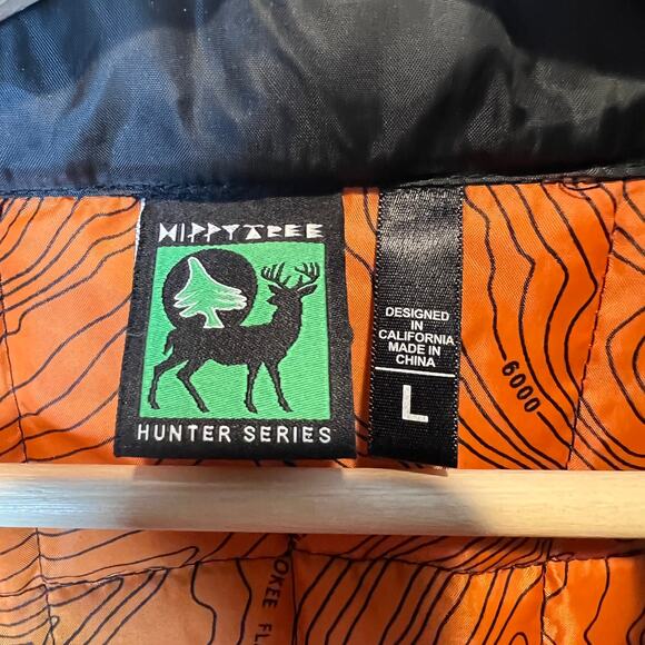 Hippy Tree Jacket Mens Large Black Full Zip Quilted Hunter Series Stow Away Hood - Picture 6 of 13